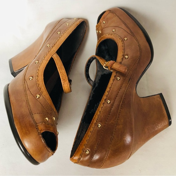 COLDWATER Creek Women’s High Heels Aerosoles Sz 6M Brown Leather Peep Toe S03 - Picture 7 of 13